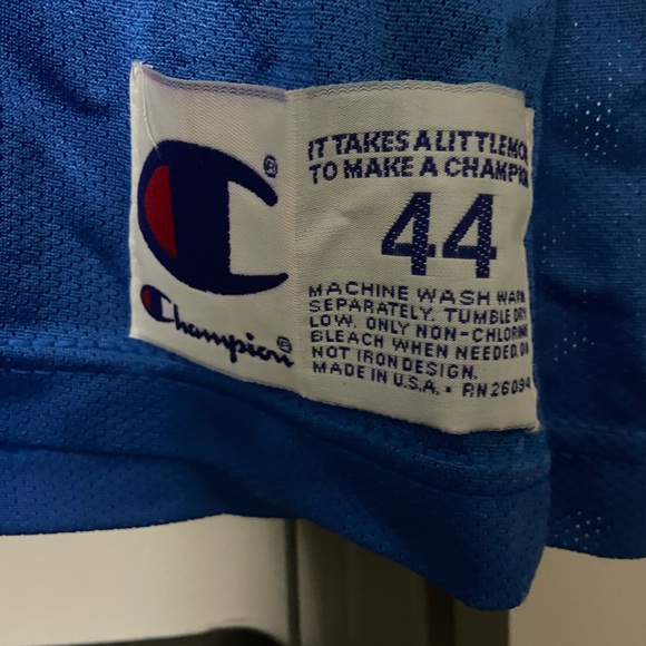 Vintage Champion Orlando Magic Shaquille O’Neal Nba Jersey Size 44 Blue Large - Picture 4 of 4